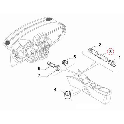 FCA Ghiera Presa Accendisigari Originale Fiat Alfa Romeo Lancia