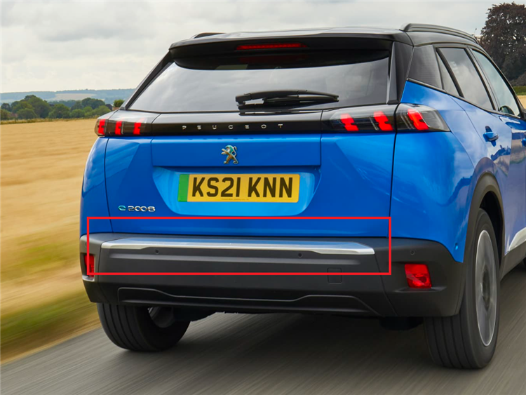 MODANATURA PARAURTI POSTERIORE CROMATA PEUGEOT 2008 SUV (P24) PRIMA DEL FACELIFT